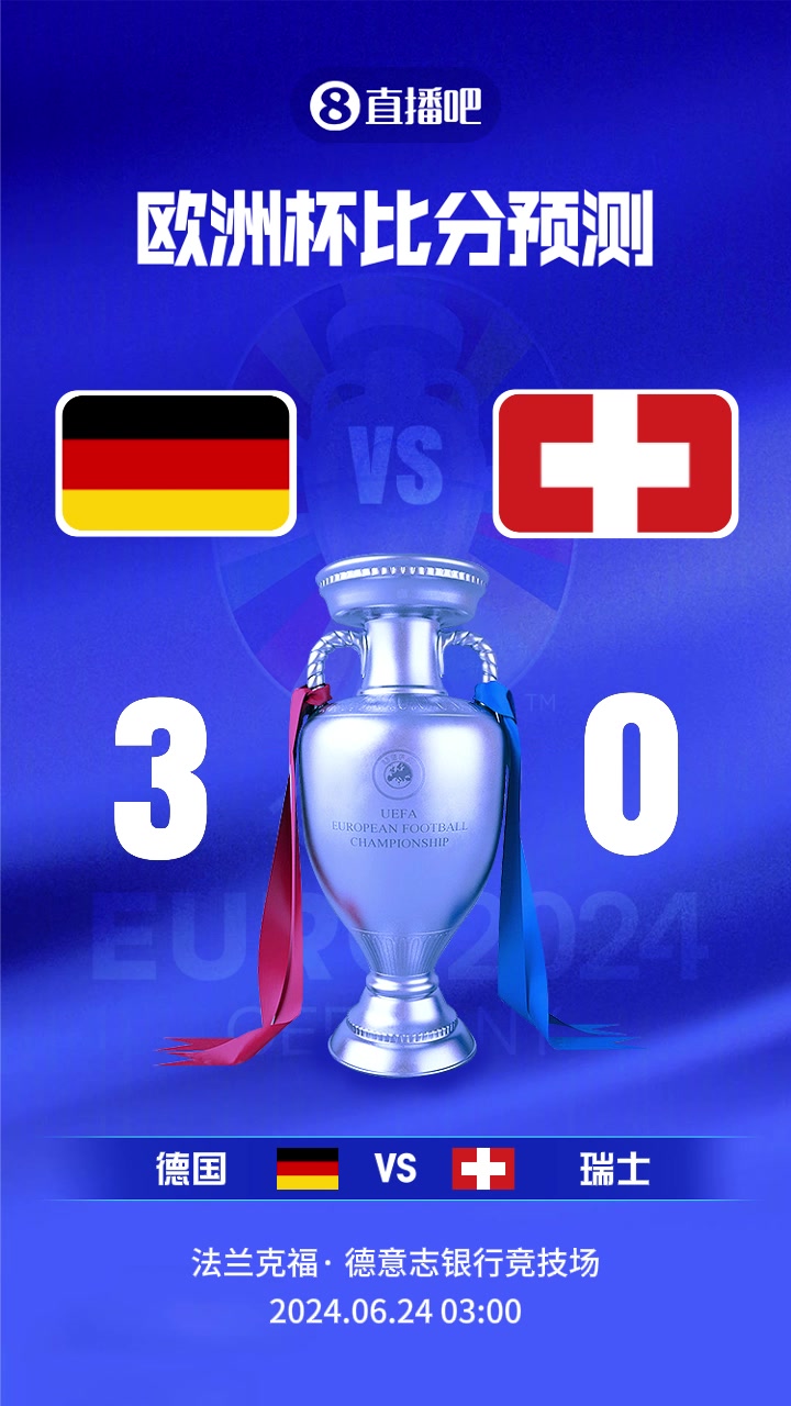 头名之争！欧洲杯德国vs瑞士截图比分预测